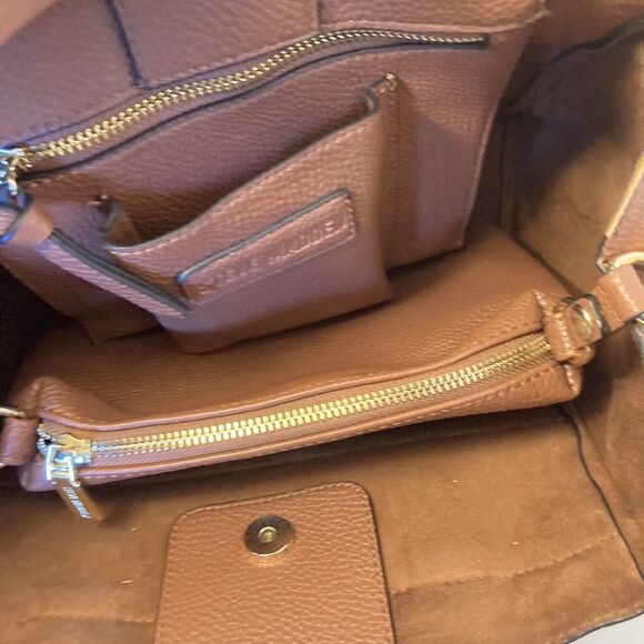Steve Madden Purse Brown Hand And Shoulder Straps Detachable Small Bag Inside - Picture 6 of 8